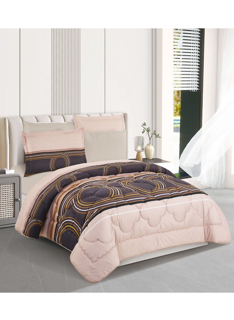 Stargold Super Soft Printed Comforter, 6pcs Set, Microfiber High-Quality Fabric, Stylish and Premium Design, Durable, Ideal For Home Bedroom 240X220CM  - Image 1