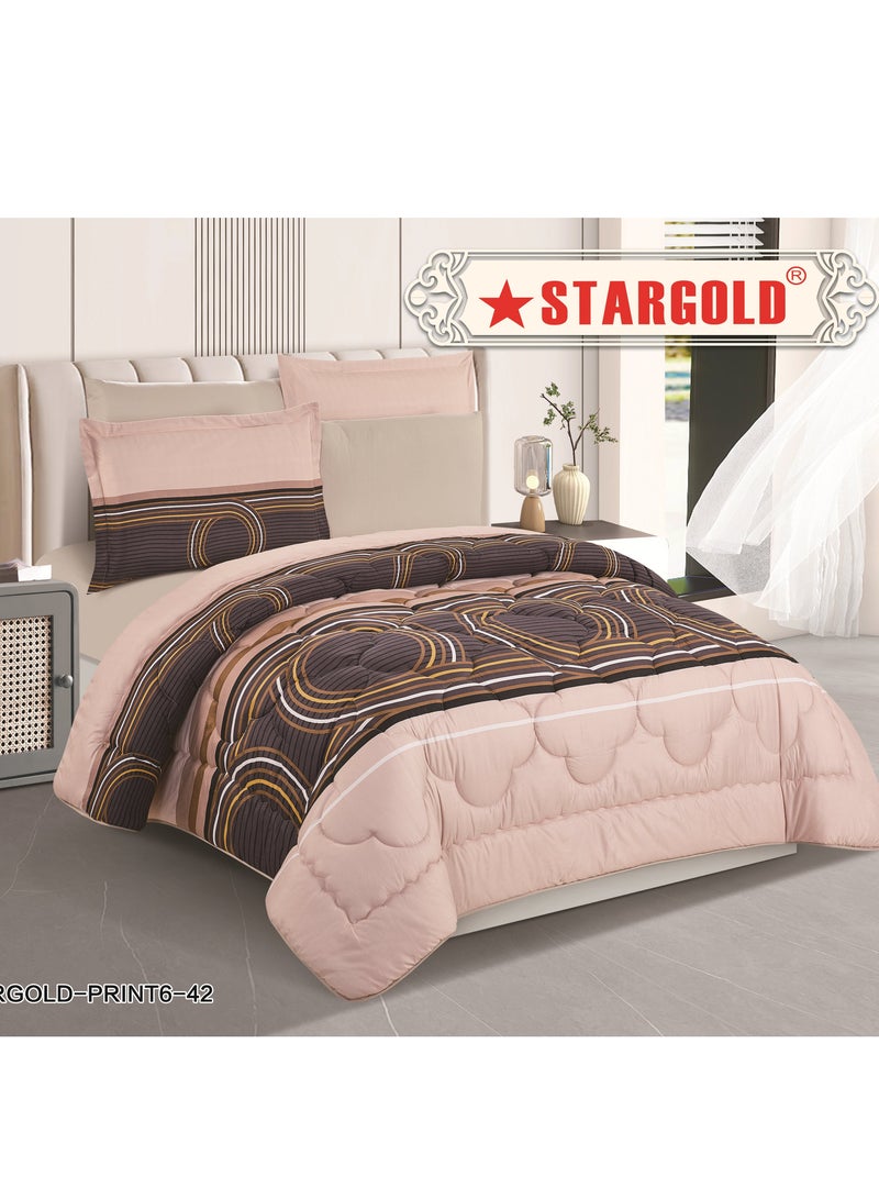 Stargold Super Soft Printed Comforter, 6pcs Set, Microfiber High-Quality Fabric, Stylish and Premium Design, Durable, Ideal For Home Bedroom 240X220CM  - Image 2