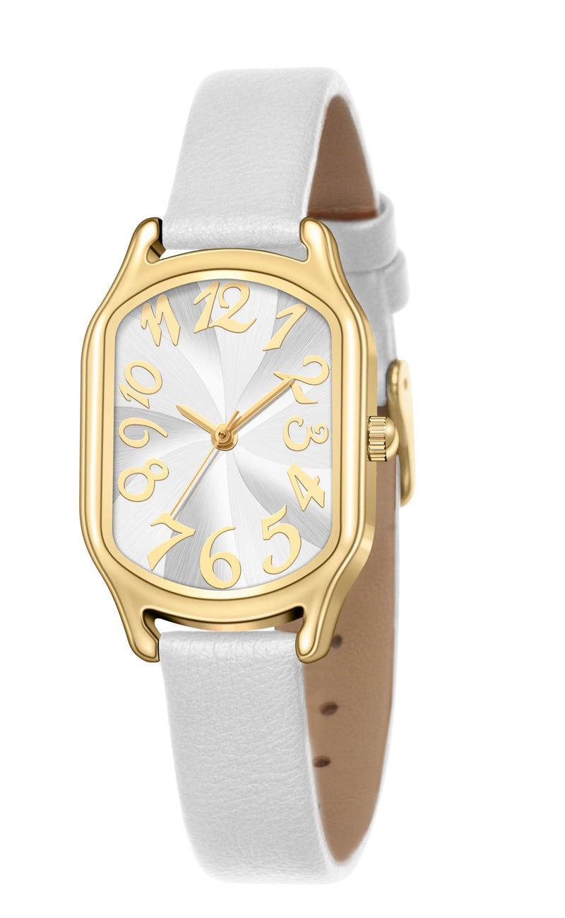 Asan Ge Women's Leather Strap Watch, Dainty Waterproof Square Watch, Vintage Watches for Small Wrists with Seconds and Numbers Dial, Easy to Read, for Everyday Style and Gift - Image 1