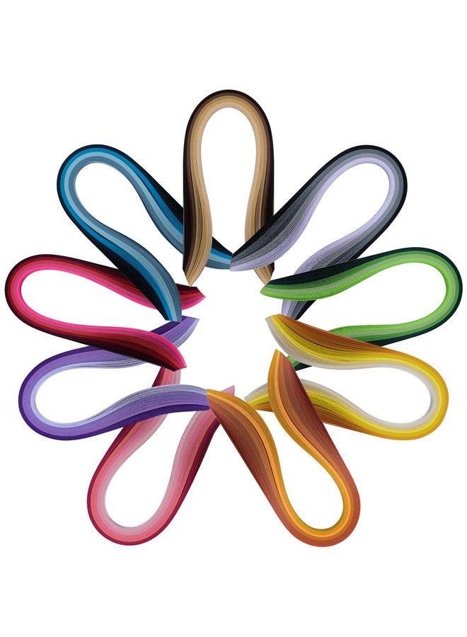 YURROAD 9 Pack 900 Strips Quilling Paper Kit, 5mm x 39cm, 36 Shades of Colors, Quilling Paper, Arts and Craft, Card Design Making, Paper Flower Making  - Image 2