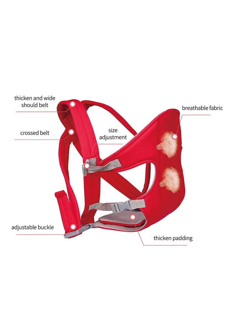 BLOOMING TIME - 4-In-1 Kids Adjustable Carrier With Comfortable Head Support And Buckle Strap - Red - Image 1