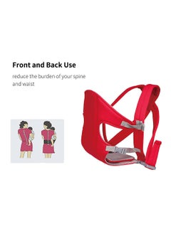 BLOOMING TIME 4-In-1 Kids Adjustable Carrier With Comfortable Head Support And Buckle Strap - Red  - Image 2