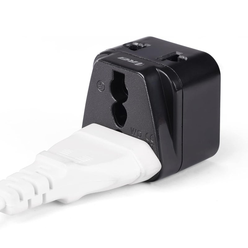 OREI OREI India to Switzerland Rwanda Liechtenstein Type J Travel Adapter Plug 2 in 1 CE Certified RoHS Compliant Black Color DB11ABLK  - Image 5