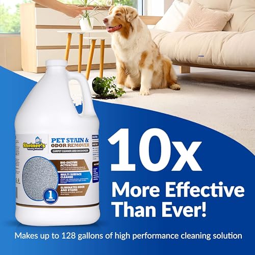 Sheiner's Pet Urine Enzyme Cleaner & Pet Stain & Odor Remover, Advanced Enzymatic Cleaner Solution for Carpets, Rugs, Upholstery & Multi-Surfaces, Safe for Pets & Kids. (128 oz) - Image 5