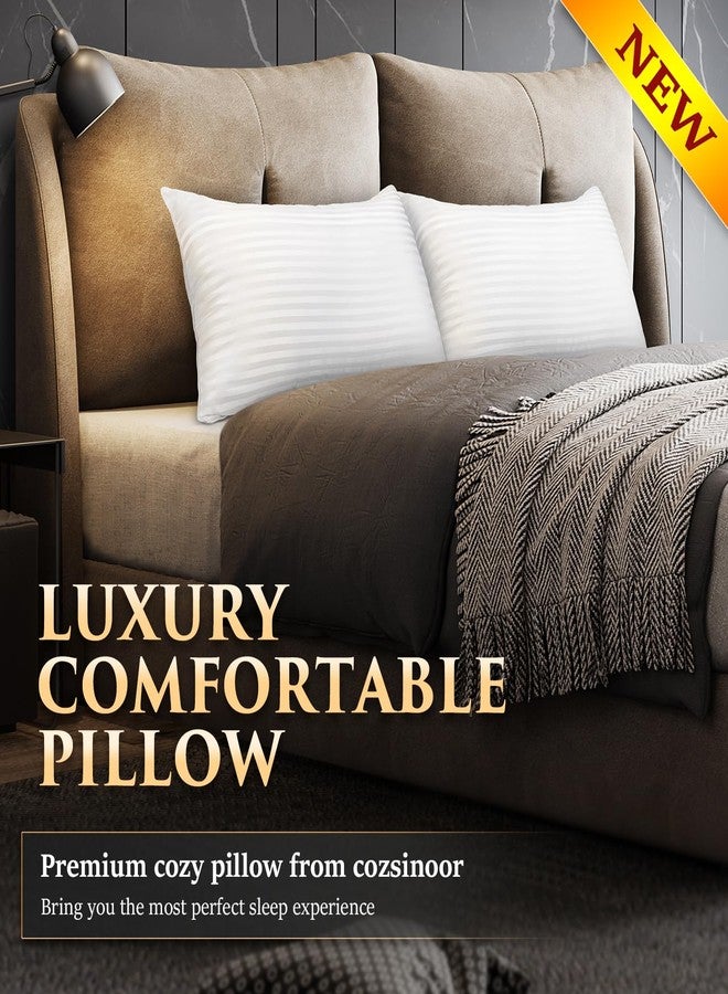 COZSINOOR Bed Pillows for Sleeping Queen Size - Breathable Hotel Quality Set of 2 - Down Alternative Microfiber Filled for Back, Stomach, Side Sleepers, Cooling & Skin-Friendly - Image 2