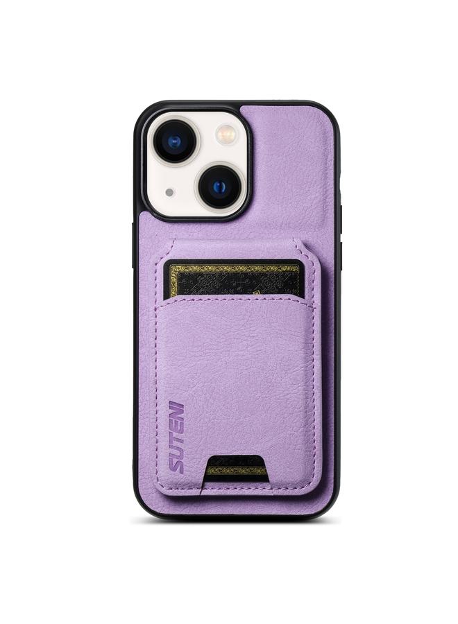 Suteni Case For iPhone 14 Plus H02 Litchi Leather Card Wallet Stand Back Phone Case - Image 1