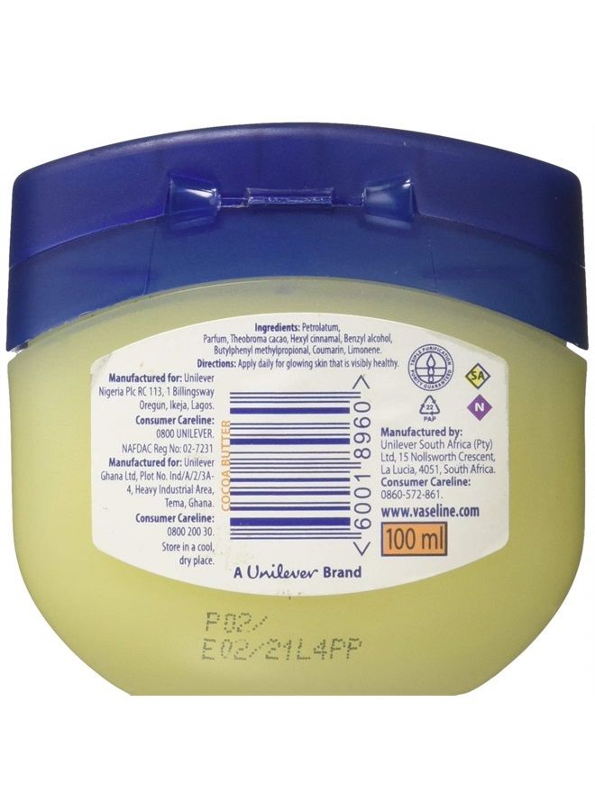 Vaseline Petroleum Jelly Blue Seal With Cocoa Butter (100ml)
