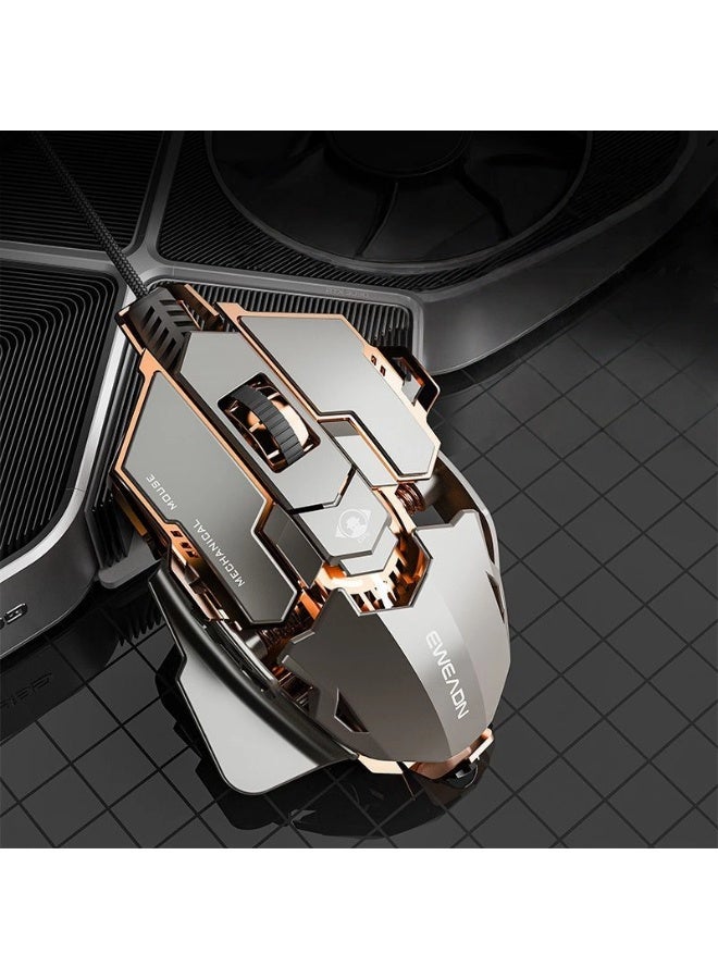 General Wired mouse gaming metal weighted mechanical macro gaming desktop computer notebook mouse  - Image 1