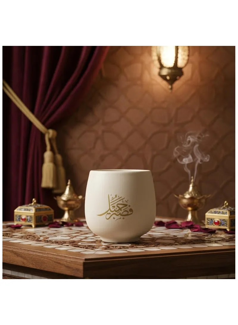 Tohfa Luxe  Arabic Calligraphic Tranquil Clay Cup Single  | Best Price UAE