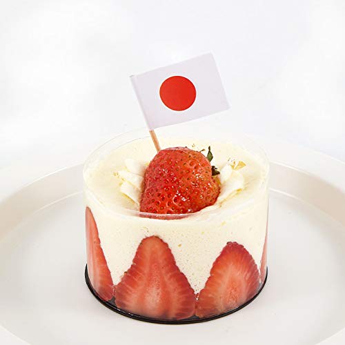 JAVD 100 Pcs Japan Toothpick Flags, 1.38in×1in, Wood, Paper, Cupcake Toppers, Birthday, Wedding, Red and White - Image 4