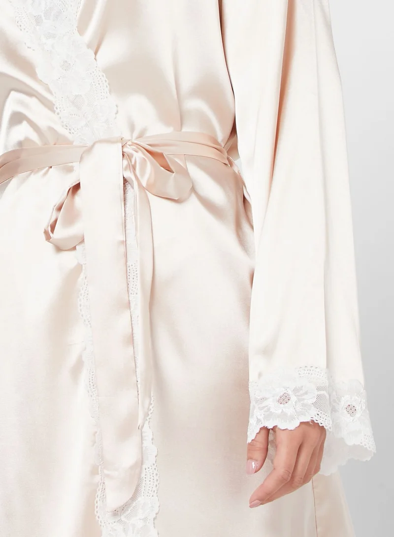 ELLA Lace Trim Night Robe
