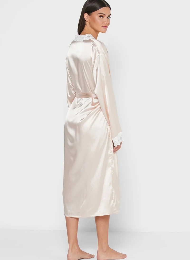 ELLA Lace Trim Night Robe