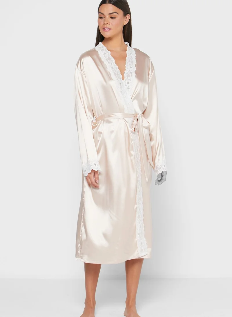 ELLA Lace Trim Night Robe