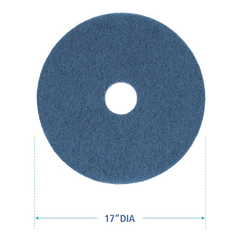 Boardwalk Scrubbing Floor Pads 17 Diameter Blue 5Carton - Image 2