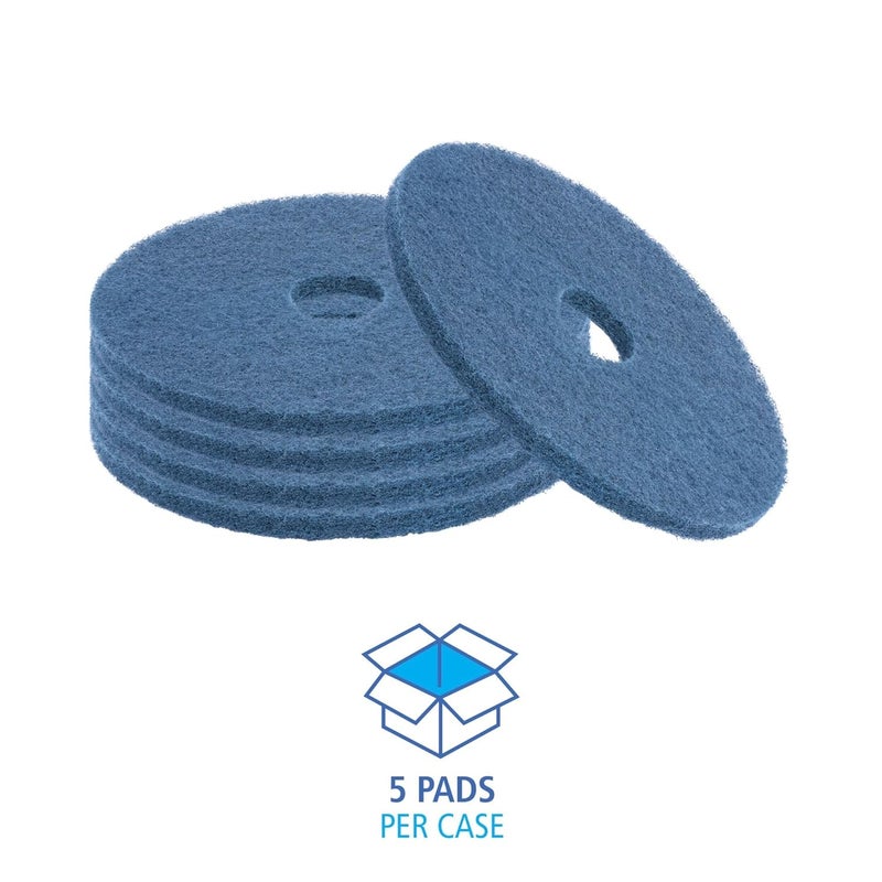 Boardwalk Scrubbing Floor Pads 17 Diameter Blue 5Carton - Image 3