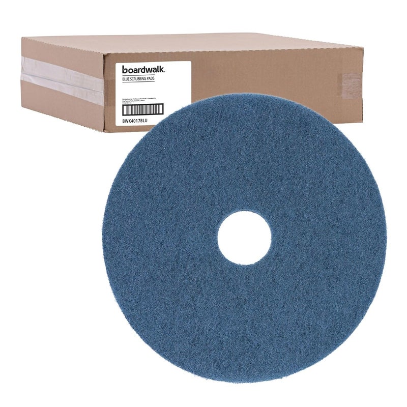 Boardwalk Scrubbing Floor Pads 17 Diameter Blue 5Carton - Image 5