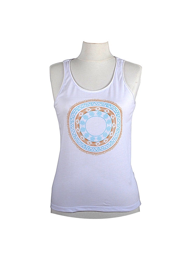 Sport Tank Top, Chakra Pattern, Serenity and Balance Themed, Sportswear, Size L,  Yoga Tank Top - Image 4