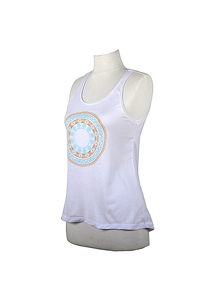 Sport Tank Top, Chakra Pattern, Serenity and Balance Themed, Sportswear, Size L,  Yoga Tank Top - Image 5