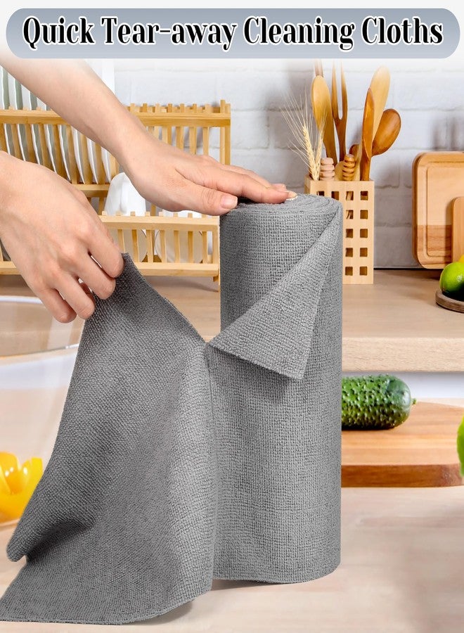 LifeisLuck 45 Pack Microfiber Cleaning Cloth Roll, 10" x 10" Tear Away Reusable Towels Washable Rags Super Absorbent Microfiber Towels for Car Drying Dishes Kitchen Cleaning - Image 2