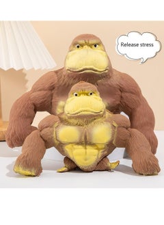 Squishy Monkey Stretch Gorilla Figure Gorilla Latex Gorilla Soft Stretchy Gorilla Toy Stretchy Gorilla Action Figure for Kids Child Boys Girls (Brown)