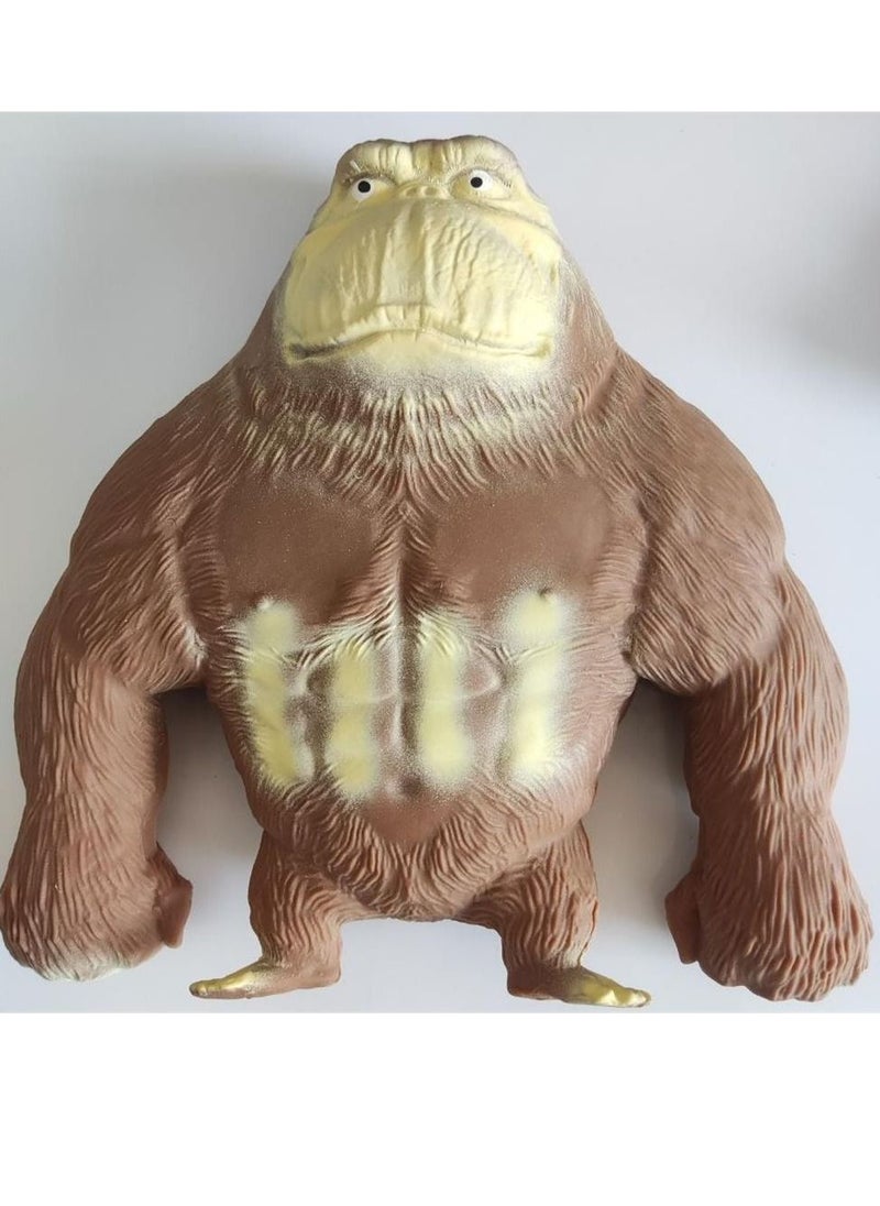 Generic - Squishy Monkey Stretch Gorilla Figure Gorilla Latex Gorilla Soft Stretchy Gorilla Toy Stretchy Gorilla Action Figure for Kids Child Boys Girls (Brown) - Image 1