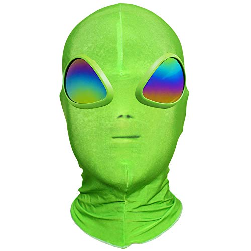 anroog Halloween Alien Mask for ET Cosplay Costume Halloween Party,Alien 3D Full Face Mask for Adults - Image 1