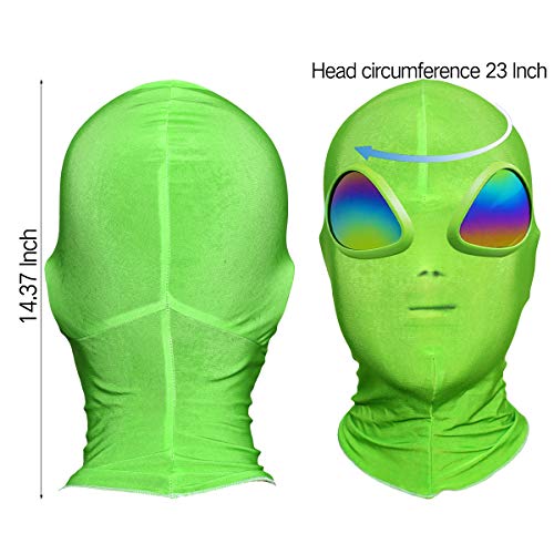 anroog Halloween Alien Mask for ET Cosplay Costume Halloween Party,Alien 3D Full Face Mask for Adults - Image 4