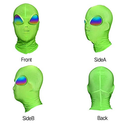 anroog Halloween Alien Mask for ET Cosplay Costume Halloween Party,Alien 3D Full Face Mask for Adults - Image 3