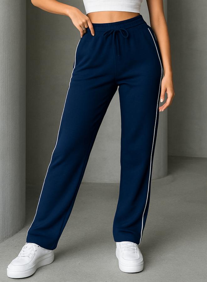PAUSE Women Navy Blue Relaxed Fit Joggers - Image 1