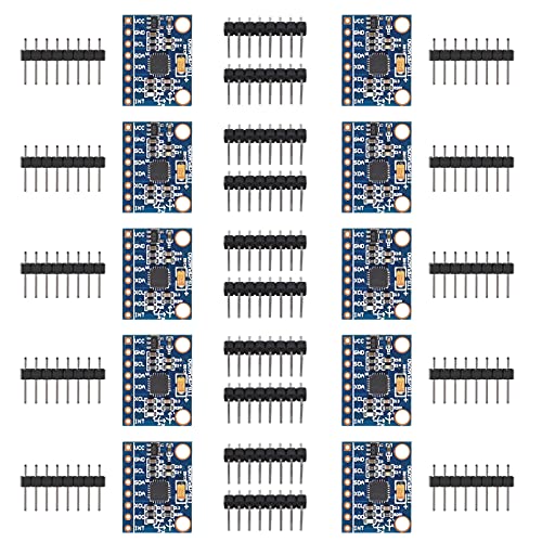ACEIRMC 10pcs GY-521 MPU-6050 MPU6050 3 Axis Accelerometer Gyroscope Module 6 DOF 6-axis Accelerometer Gyroscope Sensor Module 16 Bit AD Converter Data Output IIC I2C for Arduino - Image 1