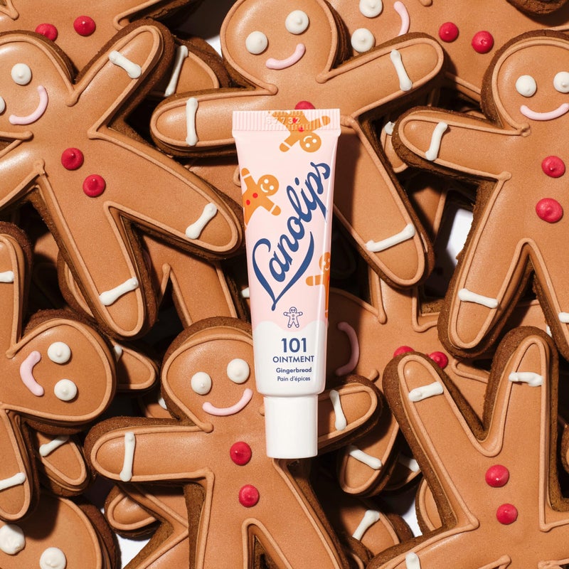 Lanolips Lanolin 101 Multipurpose Ointment - Lanolin Lip Balm & Healing Ointment for Skin Barrier Repair - Moisturizer for Dry Lips, Cuticles & Elbows - No Petroleum Formula - Gingerbread (0.35 oz) - Image 2