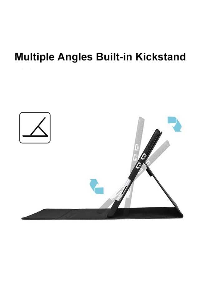 اكسيسن 2 قطعة/مجموعة حقيبة جلدية لحمل الكمبيوتر المحمول لأجهزة Microsoft Surface Pro 11/10/9، غطاء واقي، حامل متعدد الزوايا مع حامل أقلام، حقيبة تخزين الطاقة، حقيبة مقاومة للصدمات والسقوط (أزرق) - Image 3