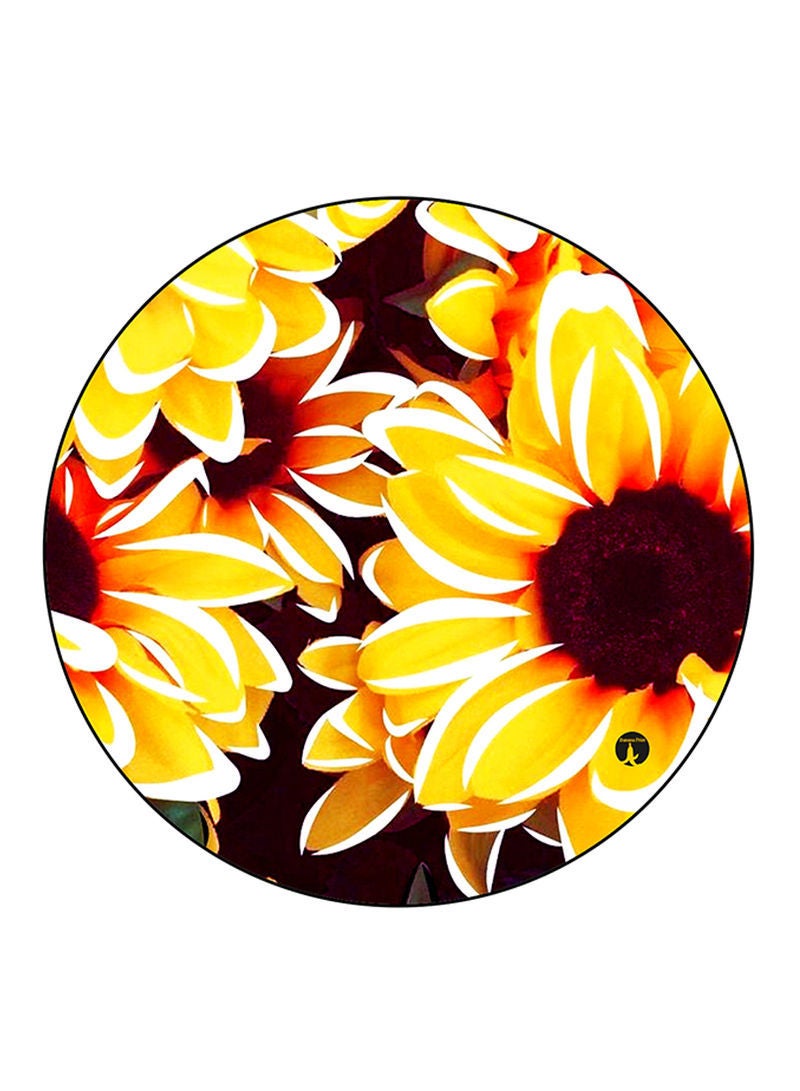 Flowers Printed Mouse Pad  Multicolour