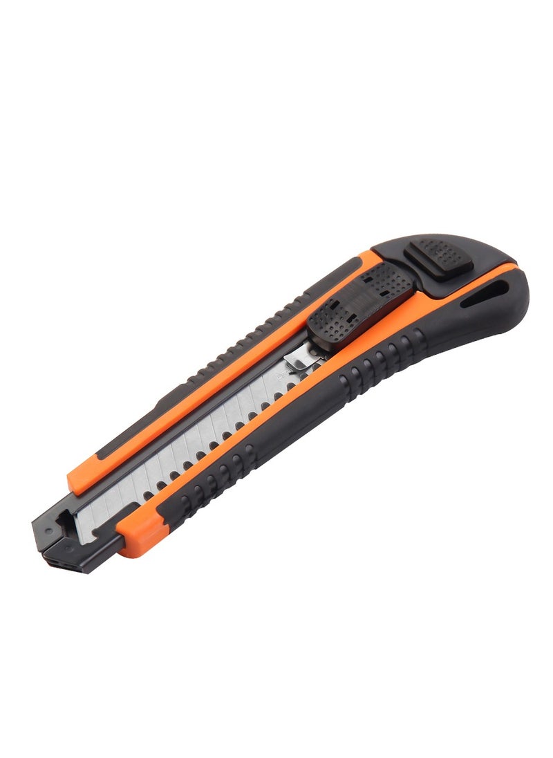 KSEIBI - Auto Retractable Blade Utility Knife, 18mm, SK5 Blade, Soft Grip Handle to Extend Blade, Release to Retract, for Construction and Carpentry, Home Improvement and Various Cutting Uses. - Image 1