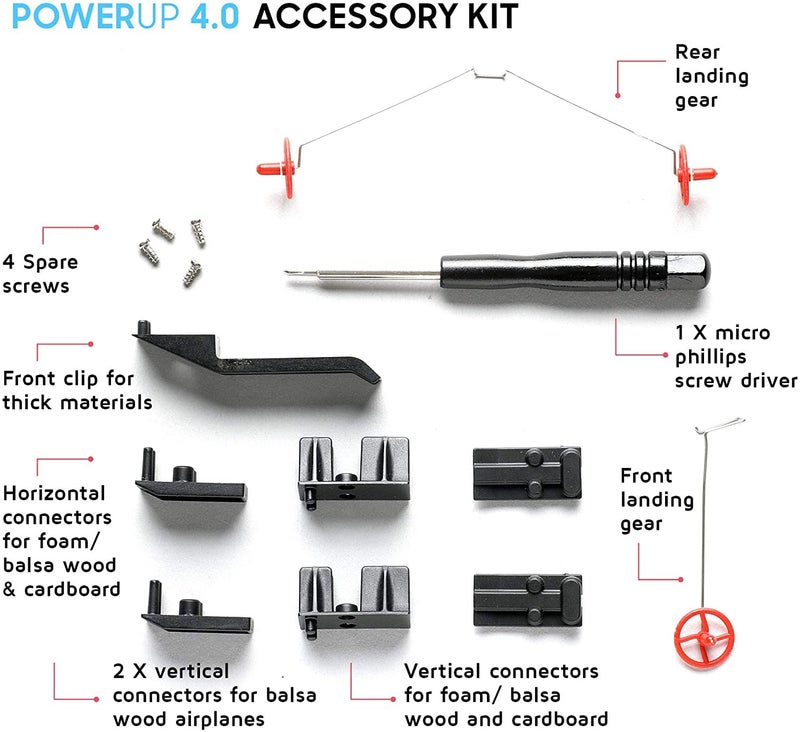 PowerUp POWERUP 4.0 Accessory Kit - Includes Landing Gear for Takeoff & Landing, Universal Connector for Almost Any Material or Design for Your 4.0 Module  - Image 2