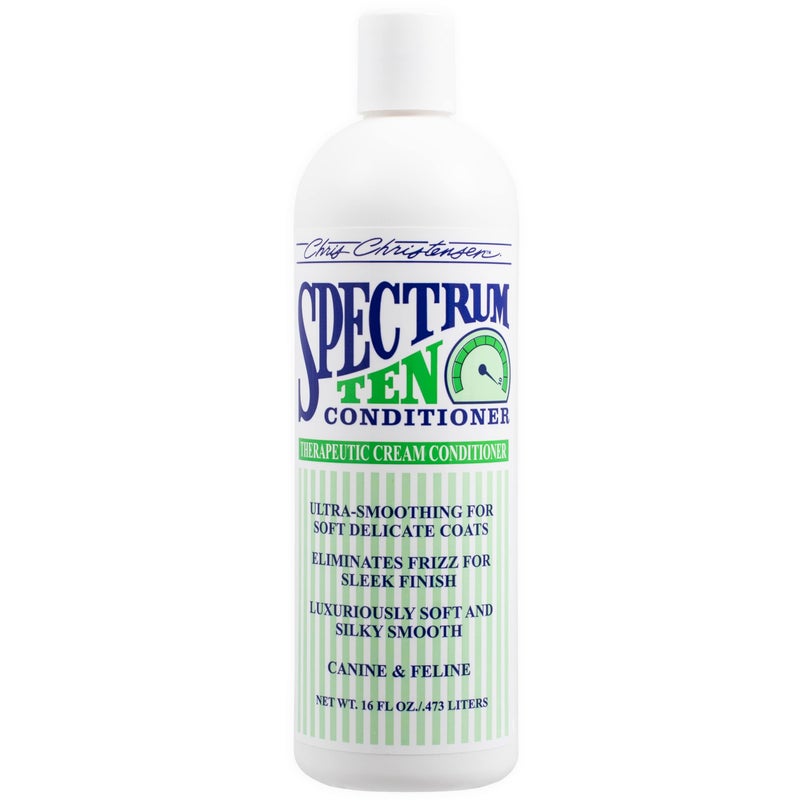 Chris Christensen Spectrum Ten Dog Conditioner, Groom Like a Professional, Gentle Cleansing, Leaves Coat Soft & Silky, Gorgeous Shine, Made in the USA, 473ml - Image 1