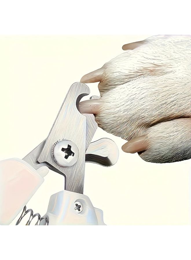 Stainless Steel Pet Nail Clipper Blue 14.5x5.5cm for Cat Dog with File - Image 3