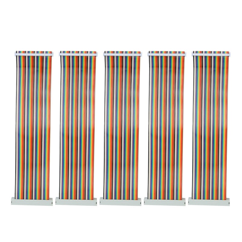 كابلات GPIO، عبوة من 5 قطع، ذكر إلى أنثى، 40 سنًا، بطول 20 سم، مجموعة أسلاك توصيل - Image 2