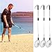 YEXEXINM 3 Pack Sand Sifter Tools Beach Scoop for Beachcombing Shell RockShark Tooth Sifter Collect Seashell Hunting Rocks Sifting 326 Long Adjustable Telescoping Shovel with 41 Sieve Basket - Image 3