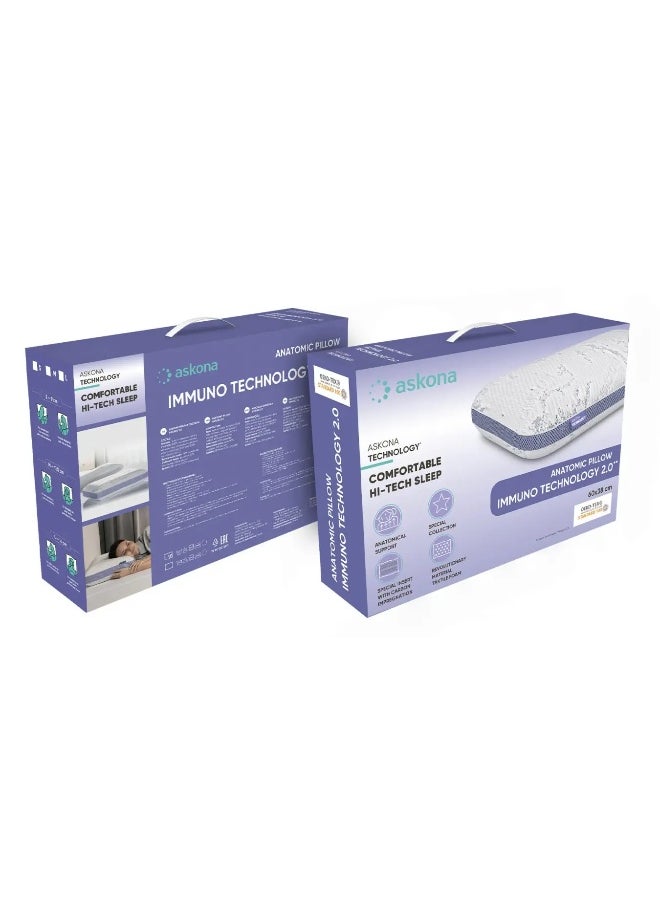 Askona Pillow Immuno Technology 2.0 M With Head And Neck Support with Airflow