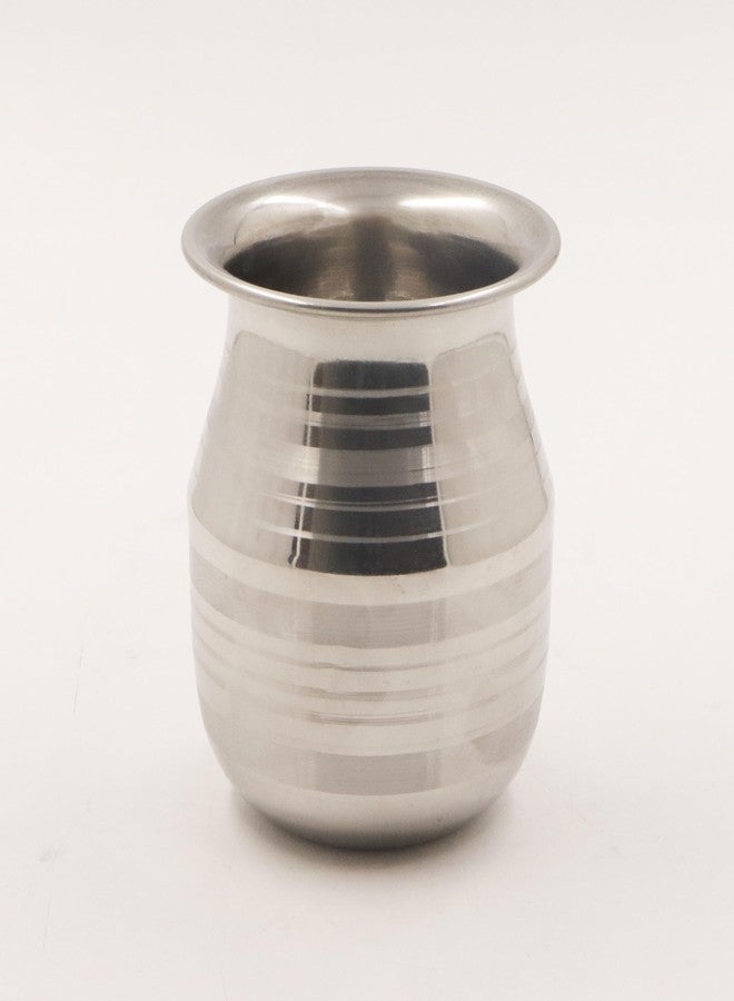 Spillbox Stainless Steel Lota | Kalash |Sombu | Theertha Sembu | Vessel |Jug | Karwachauth | Diwali | Mandir Wedding|Kamandal|Gangajal|Water Gangotri|Chambu[Weight:110g Capacity:450ml]- SS Sombu - Image 1