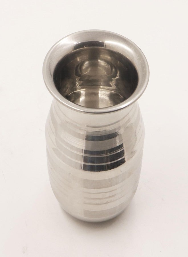 Spillbox Stainless Steel Lota | Kalash |Sombu | Theertha Sembu | Vessel |Jug | Karwachauth | Diwali | Mandir Wedding|Kamandal|Gangajal|Water Gangotri|Chambu[Weight:110g Capacity:450ml]- SS Sombu - Image 2