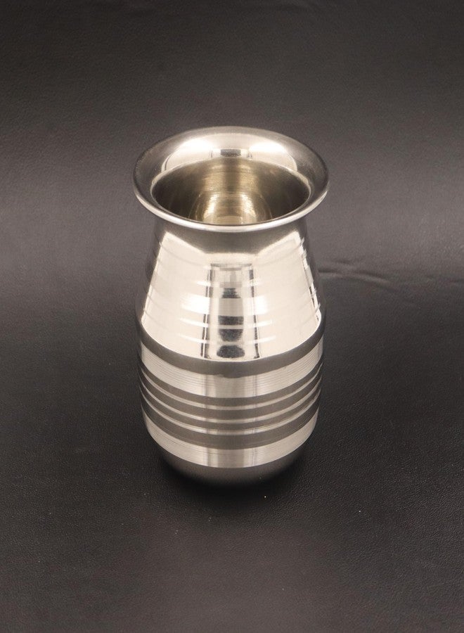 Spillbox Stainless Steel Lota | Kalash |Sombu | Theertha Sembu | Vessel |Jug | Karwachauth | Diwali | Mandir Wedding|Kamandal|Gangajal|Water Gangotri|Chambu[Weight:110g Capacity:450ml]- SS Sombu - Image 3
