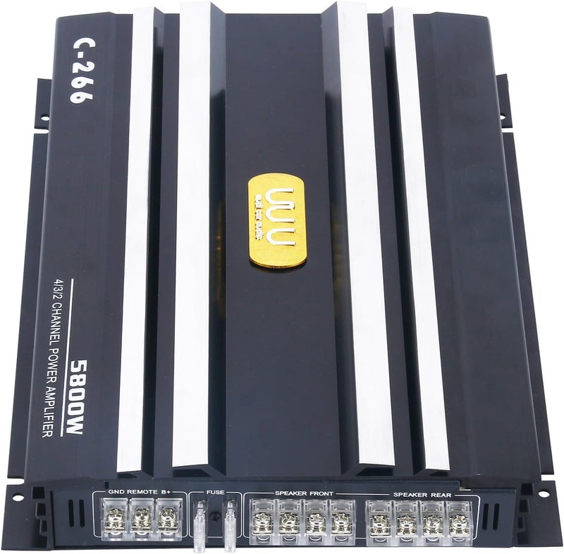YaeCCC C-266 Car 4 Channel Power Amplifier Stereo Audio Super Bass Sub Woofer 5800W 12V - Image 5