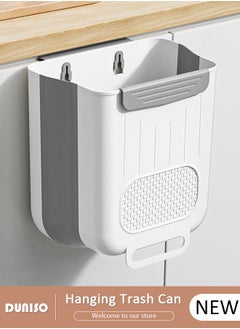 DUNISO Foldable Hanging Trash Can for Kitchen Cabinet Door, Small Collapsible Waste Bins, Household Kitchen Garbage Sorting Hanging Bucket, Large Capacity Toilet Waste Paper Bucket for Cabinet Door Kitchen Drawer Bedroom Dorm Room Car  - Image 1
