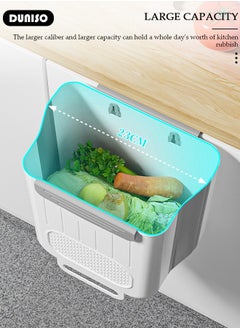 DUNISO Foldable Hanging Trash Can for Kitchen Cabinet Door, Small Collapsible Waste Bins, Household Kitchen Garbage Sorting Hanging Bucket, Large Capacity Toilet Waste Paper Bucket for Cabinet Door Kitchen Drawer Bedroom Dorm Room Car  - Image 5
