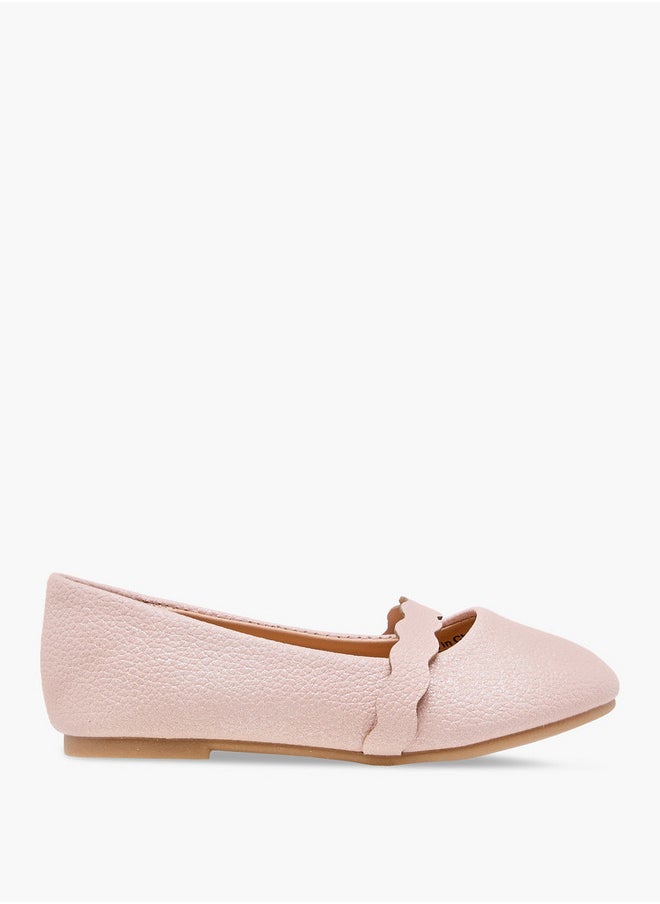 Flora Bella By Shoexpress Girls Textured Slip-On Ballerina Shoes  - Image 3