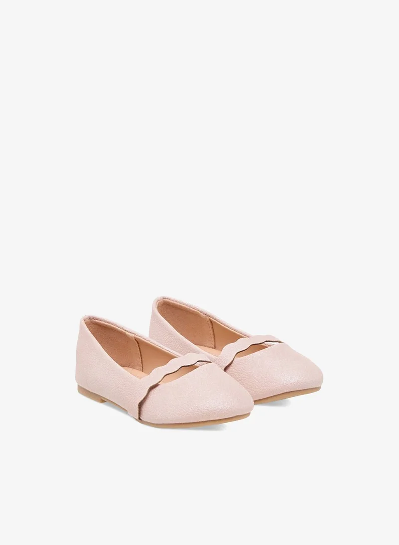 Flora Bella By Shoexpress Flora Bella Textured Slip-On Ballerina Shoes