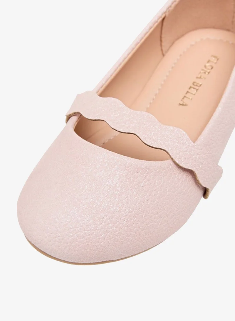Flora Bella By Shoexpress Flora Bella Textured Slip-On Ballerina Shoes
