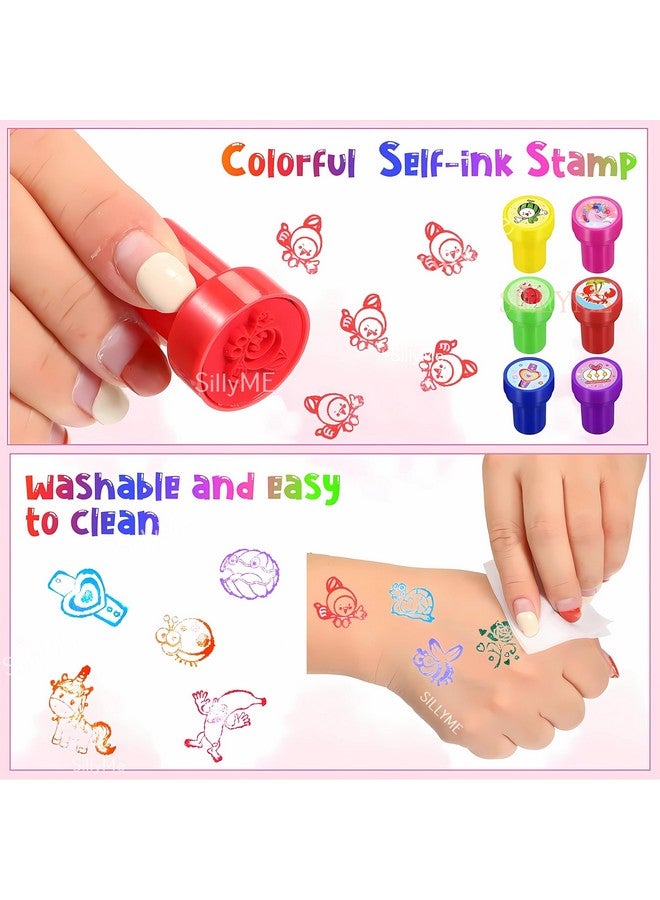 Sillyme 20pc Emoji Stamps for Kids - Fancy Stationery items for Girls Boys - Return Gifts Birthday Party for kids bulk - Reward Stickers for kids - return gift for kids birthday age 6-10 6-12 stamp art craft - Image 2